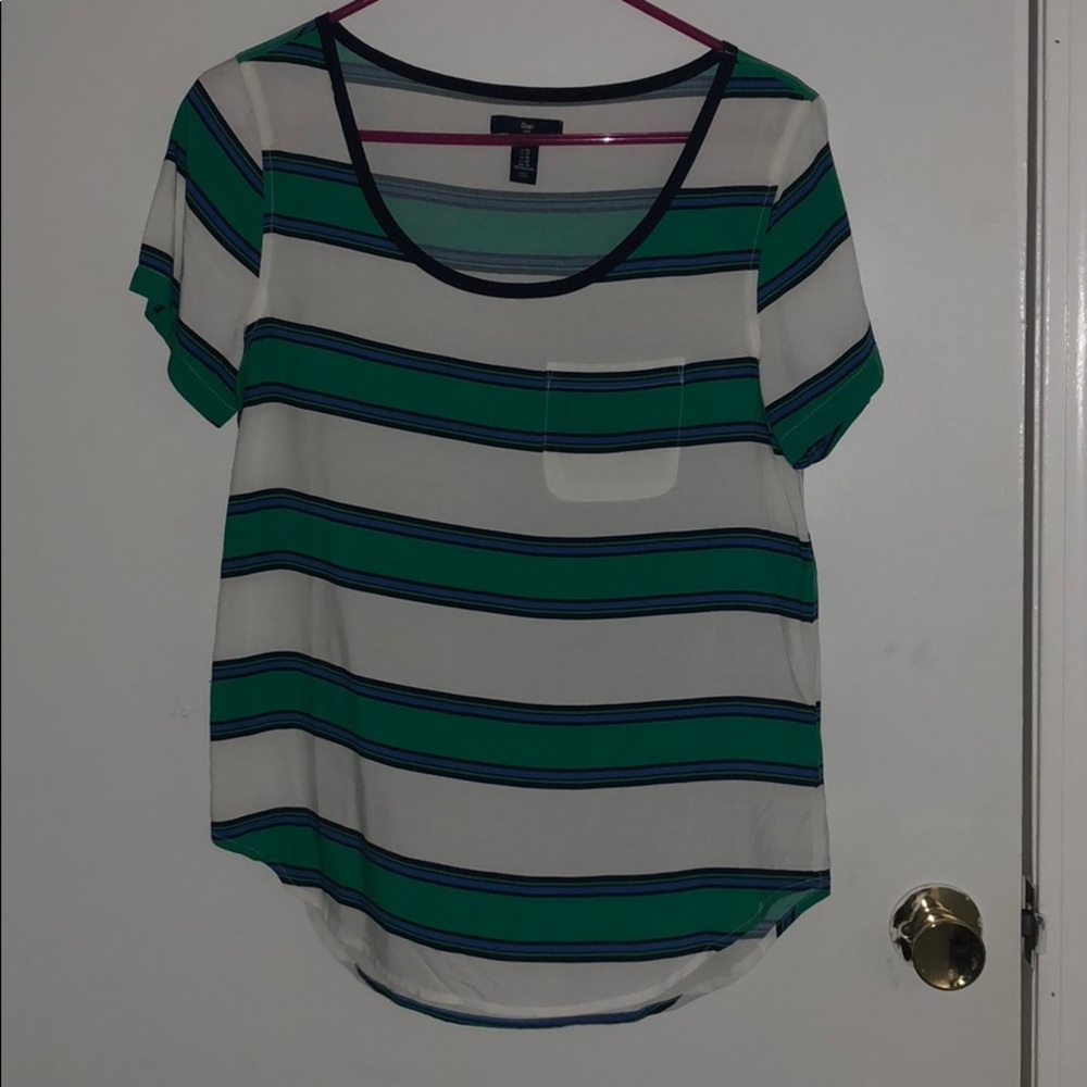 Linen striped tee shirt